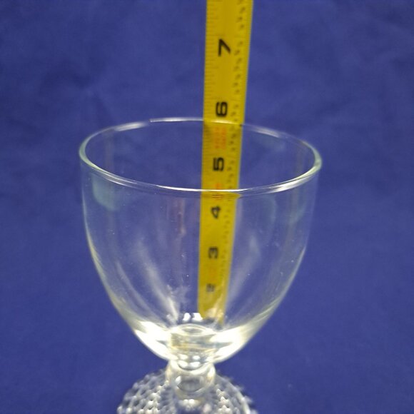Anchor Hocking Vintage Bubble Foot Clear Glass Water Goblet With Elegant Design - Picture 8 of 9